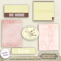 Love is everywhere journal cards by butterflyDsign