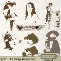 Vintage Brushes 2 by G & T Designs