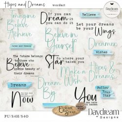 Hopes And Dreams WordArt by Daydream Designs