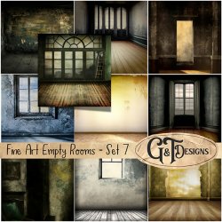 Fine Art Empty Rooms - Set 7 by G&T Designs