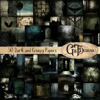 Dark and Creepy Papers by G&T Designs