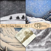 Fine Art Snow Scenes - Set1 by G&T Designs