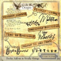 Vividly Vintage Add-on Word Art by G & T Designs