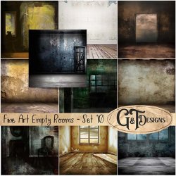 Fine Art Empty Rooms - Set 10 by G&T Designs