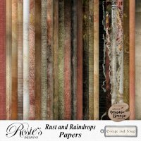 Rust and Raindrops Papers by Rosie's Designs