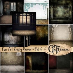 Fine Art Empty Rooms - Set 6 by G&T Designs