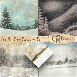 Fine Art Snow Scenes - Set4 by G&T Designs