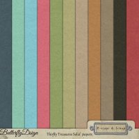 Thrifty Treasures Solid Papers by ButterflyDsign