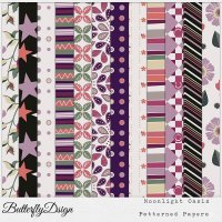 Moonlight Oasis Patterned Papers by ButterflyDsign