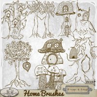 Home CU Brushes by The Busy Elf