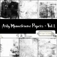 Arty Monochrome Papers 1 by G & T Designs