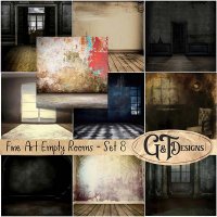 Fine Art Empty Rooms - Set 8 by G&T Designs