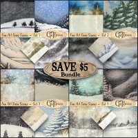 Fine Art Snow Scenes - Bundle (Set1-4) by G&T Designs