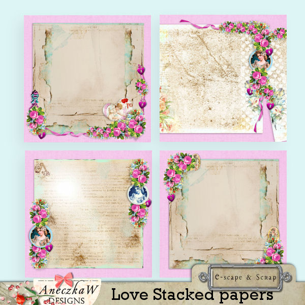 Love Stacked Papers by AneczkaW - Click Image to Close