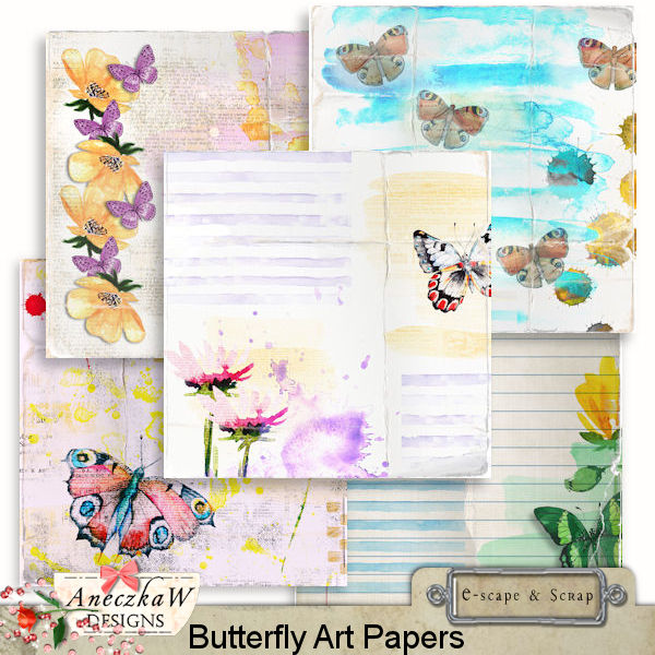 Butterfly Art Papers by AneczkaW - Click Image to Close
