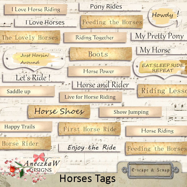 Horses Tags by AneczkaW - Click Image to Close