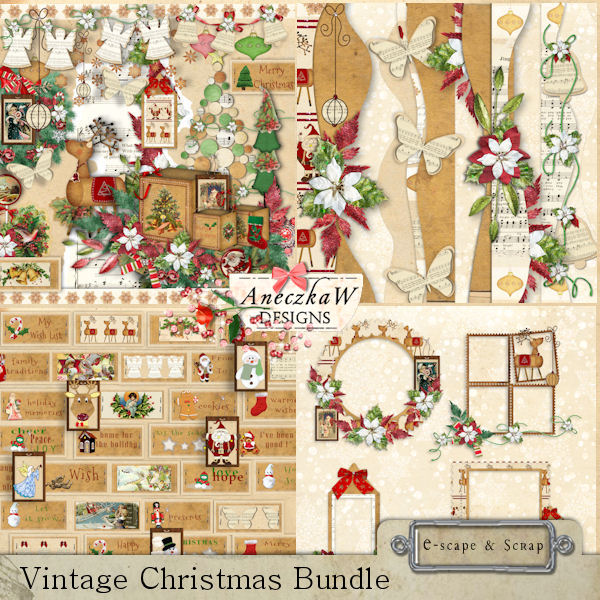 Vintage Christmas Bundle by AneczkaW - Click Image to Close