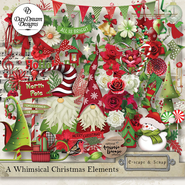 Christmas Scrapbooking Kit with Papers and Element (1572267)