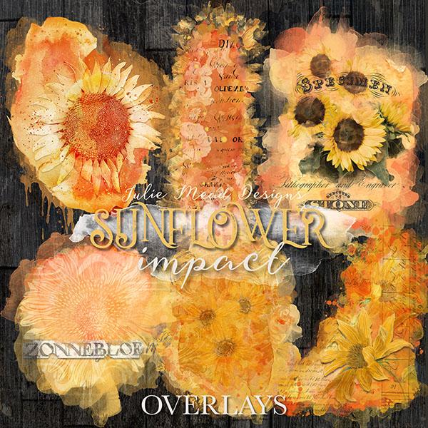 Sunflower Impact Overlays by Julie Mead