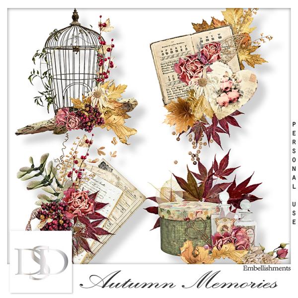 Autumn Memories Cluster Elements by DsDesign