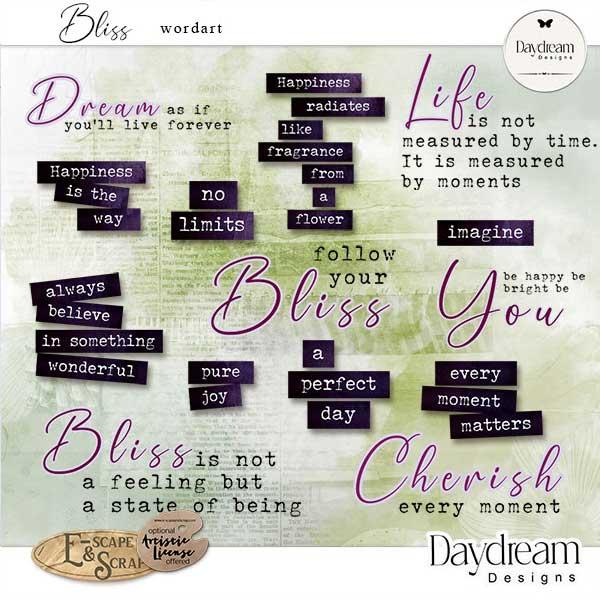 Bliss WordArt by Daydream Designs