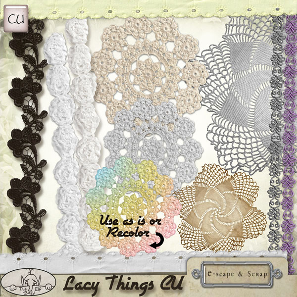 Lacy Things CU Lace by The Busy Elf - Click Image to Close